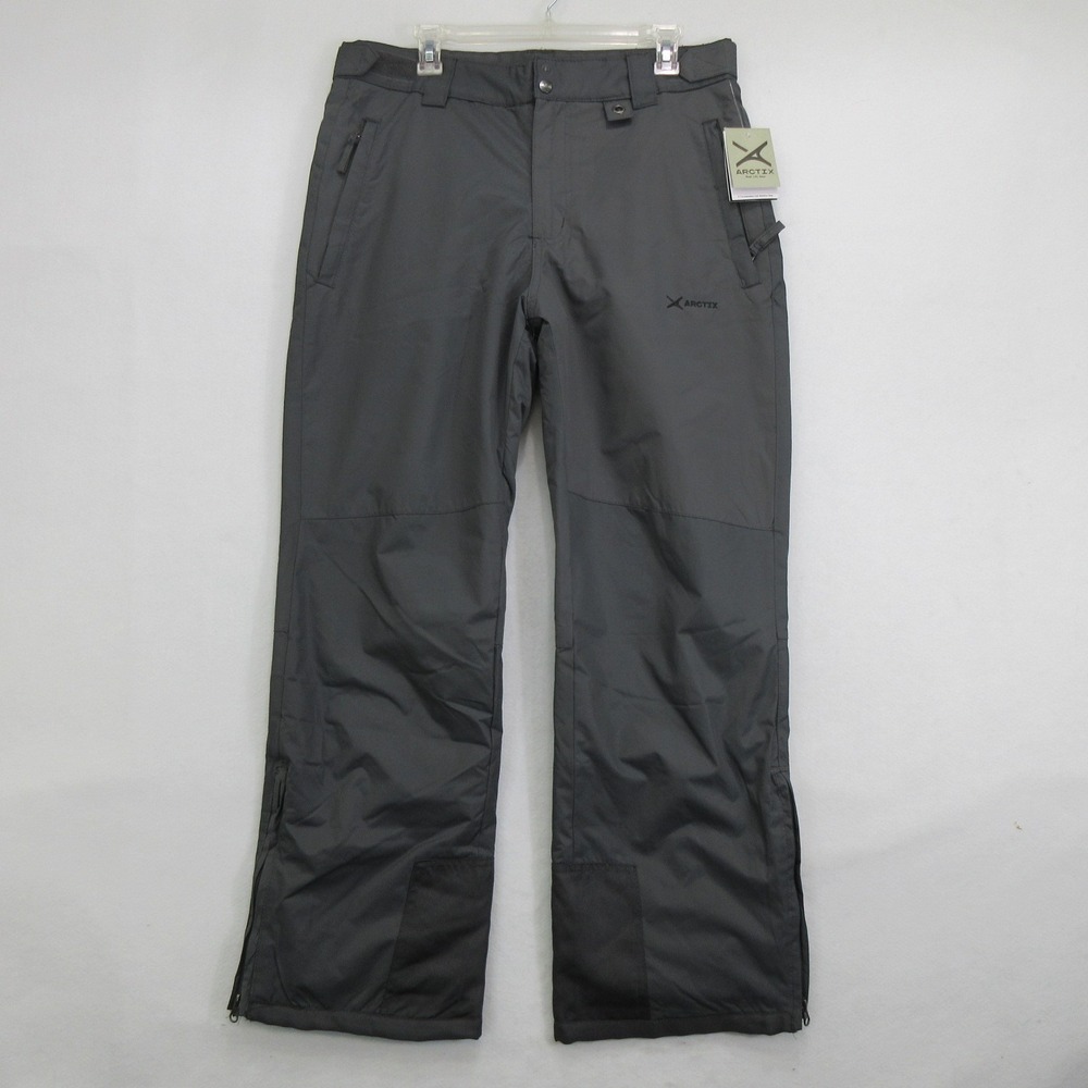 Arctix Men's Essentials Insulated Snow Pants Medium Charcoal Gray Ski New DEFECT